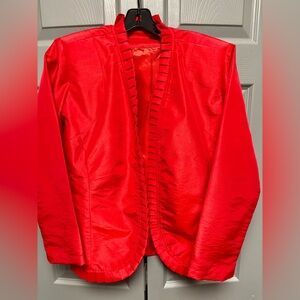 Gorgeous red taffeta/silk jacket